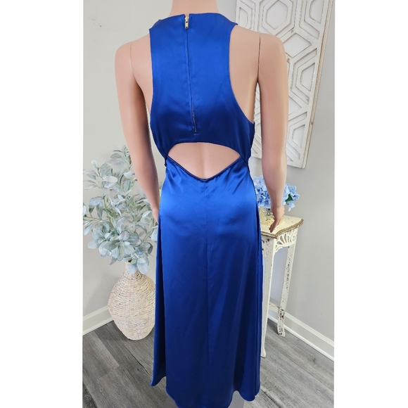Jill Jill Stuart Cobalt Blue Open Back Sleeveless Midi Dress Size 6 - Picture 2 of 9